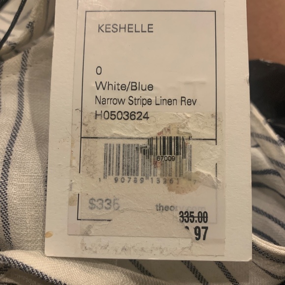 Theory Keshelle Linen Stripe Shift Dress - Picture 3 of 3